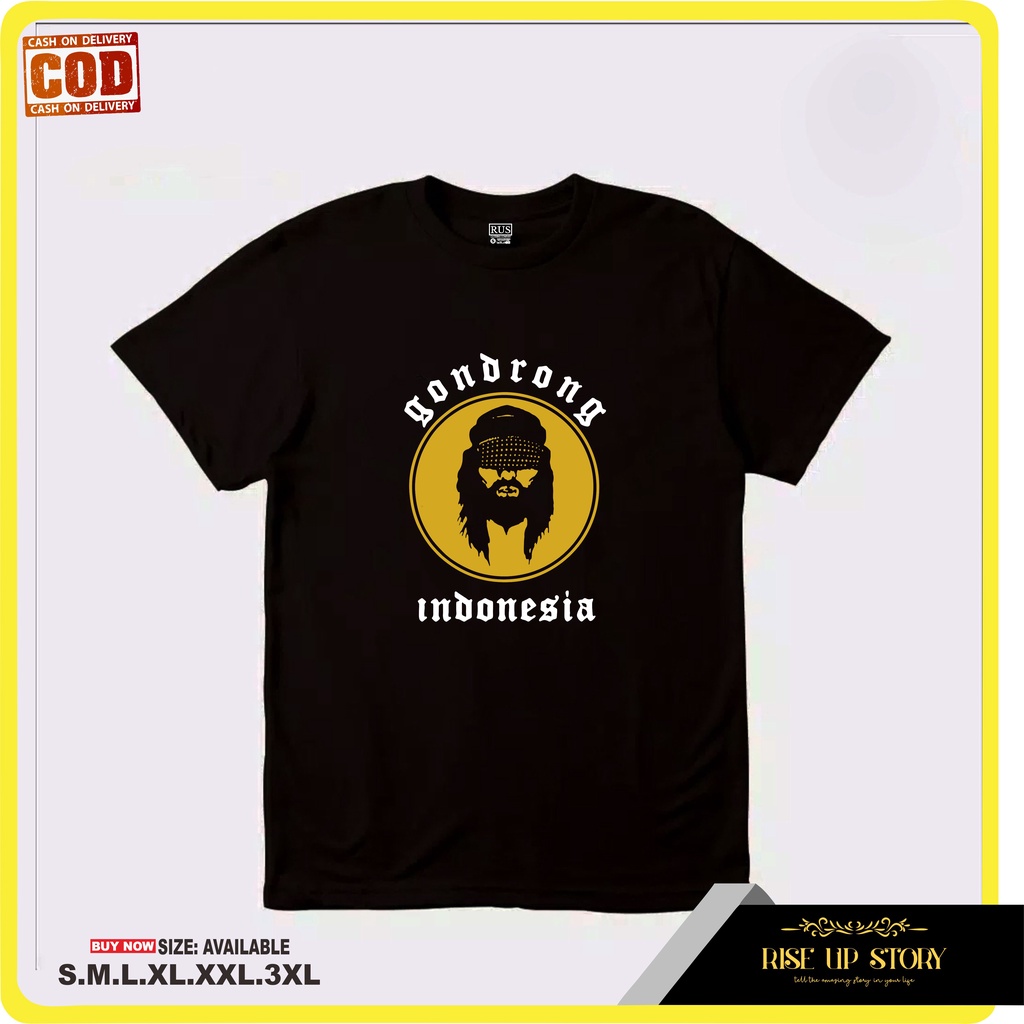 [RiseUp Story] T-SHIRT KAOS KATUN DISTRO MURAH PRIA WANITA BAJU GONDRONG INDONESIA