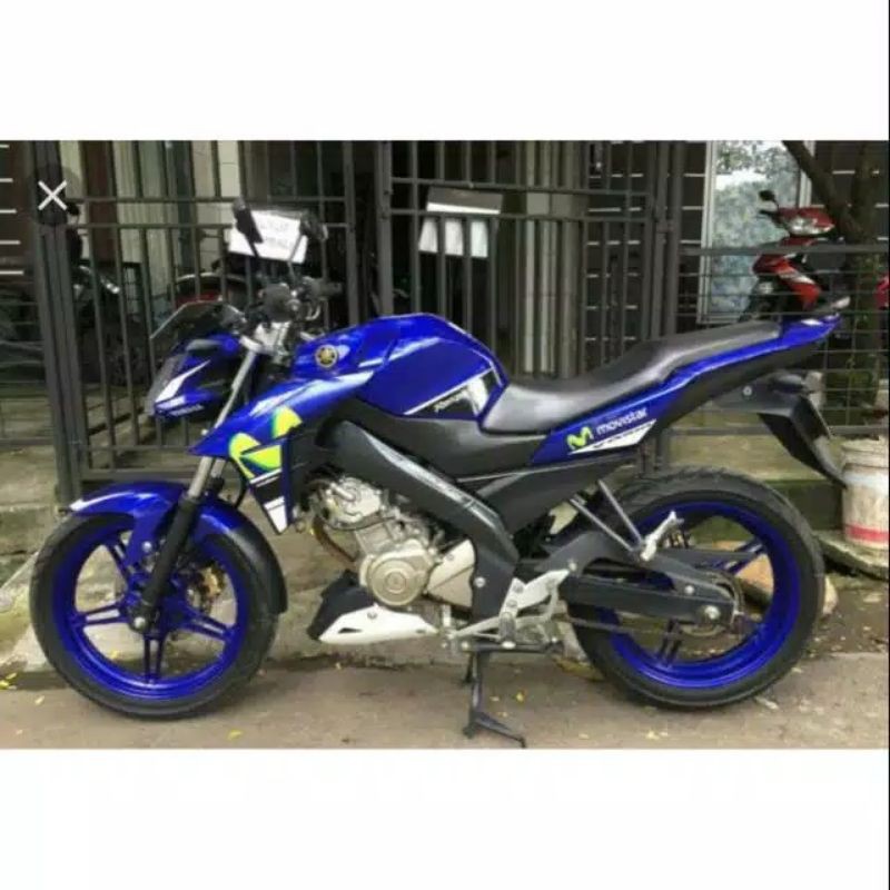 striping standar Vixion advance Movistar 2016 biru