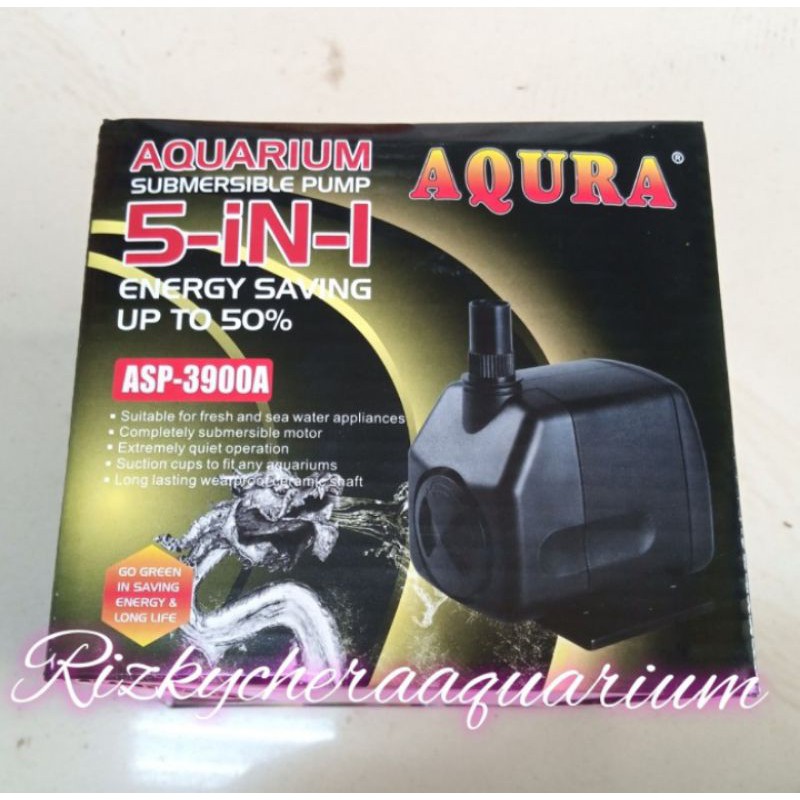 Pompa aquarium kolam ikan AQURA ASP-3900A 38W Fmax 3000L Hmax 2,8m