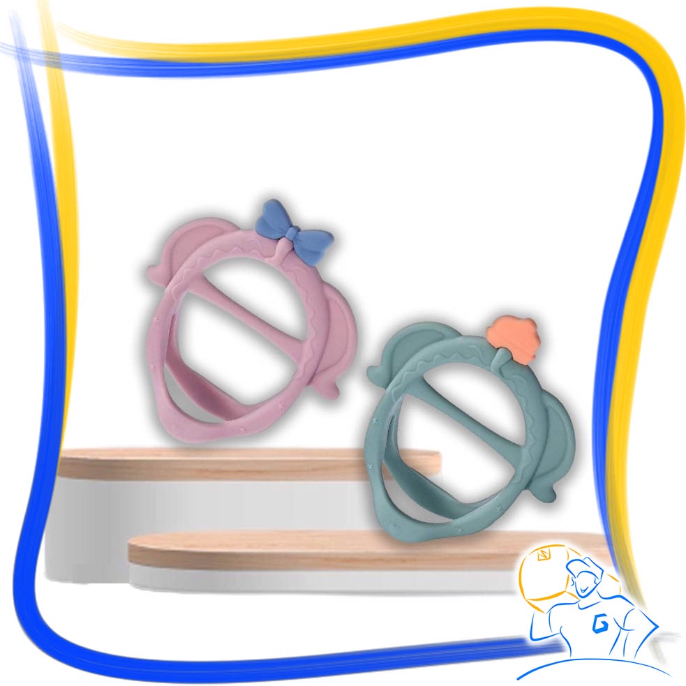 Gigitan Bayi Silikon Teether Lembut Bentuk Gelang Mainan Bayi BPA Free Premium Bracelet Teether Silicone Baby