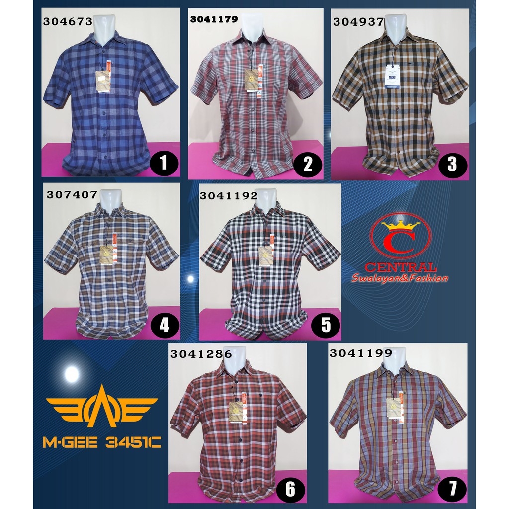 Kemeja Regular MGee Motif Kotak/centraltrenggalek