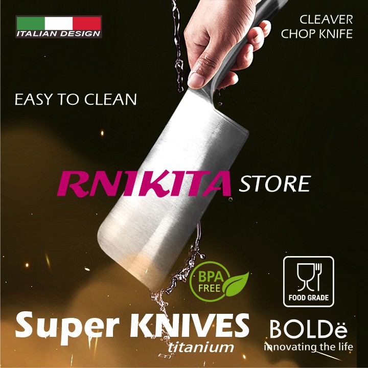 BOLDe SUPER KNIVES CLEAVER CHOP TITANIUM - Golok Dapur Multifungsi