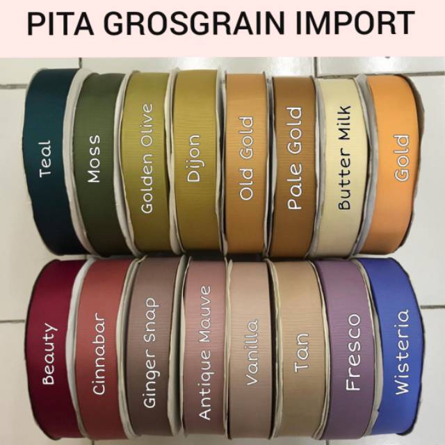 100 YARD - 5/8&quot;  PITA GROSGRAIN IMPORT PREMIUM 1.6 CM