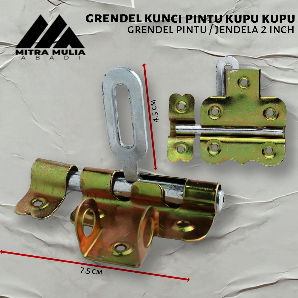 Grendel Slot Pintu Gudang 2 Inci Barrel Bolt