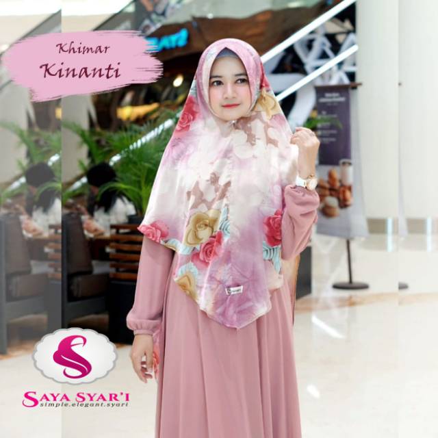 Khimar New Kinanti - SayaSyari / Khimar Motif Syari / Khimar Syari