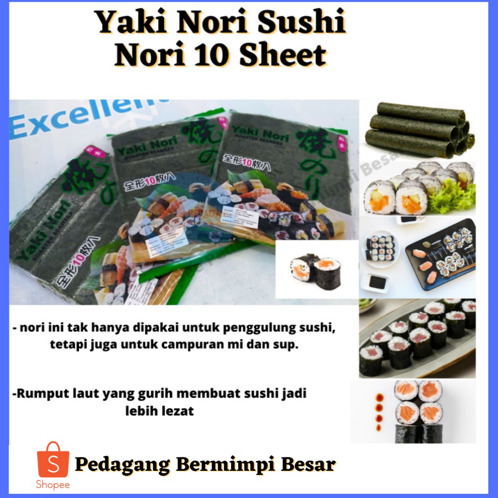 Takaokaya Sushi Nori 10 Sheet Halal /Sushi Nori Halal /Sushi Nori Import/ Yakinori 10 sheet