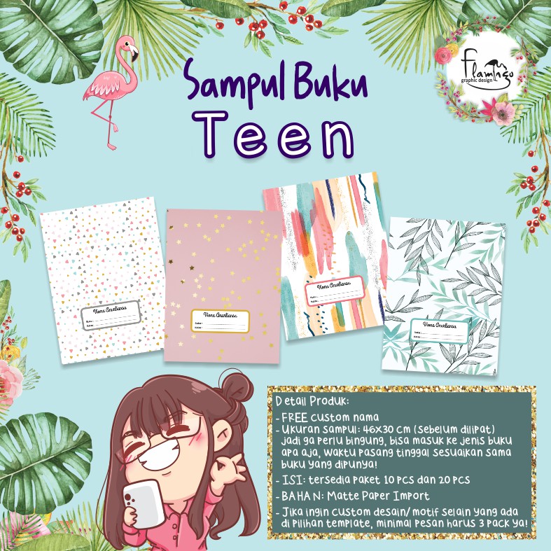 

SAMPUL BUKU TEEN REMAJA HIGHSCHOOL FREE CUSTOM NAMA