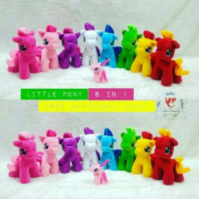 Kuda poni set warna warni