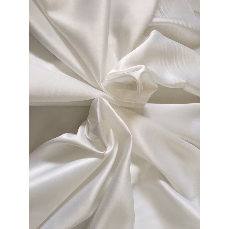 Kain Satin Velvet Premium Background Backdrop Foto Warna Putih Tulang Broken White