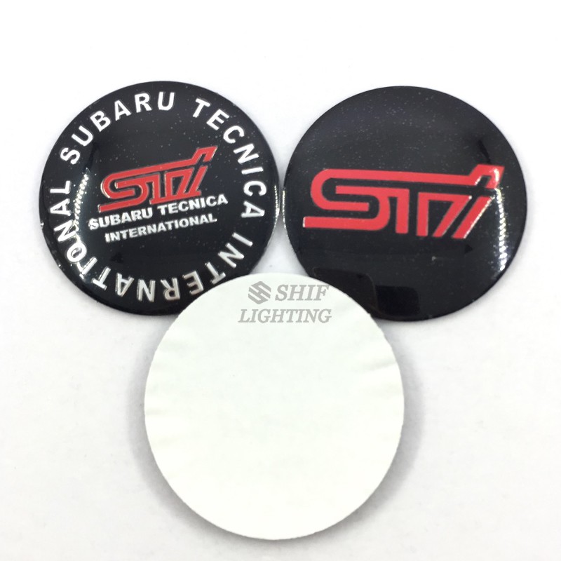 Stiker Emblem Logo SUBARU STI 4x56mm Untuk Velg Hub Mobil