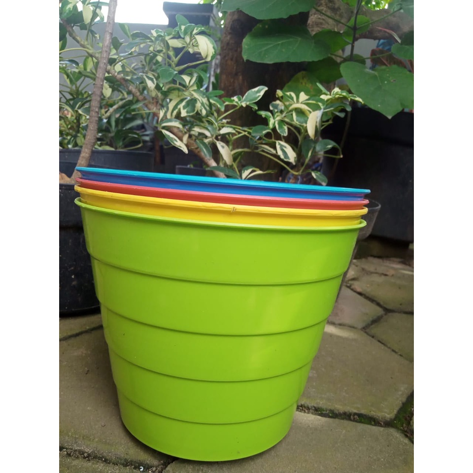 Suistar flower pot amazon 23 cm / pot / pot tanaman / pot  bunga warna warni