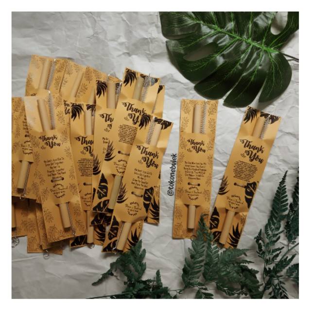 Souvenir Sedotan Bambu dan Sikat Souvenir Sedotan Bambu Straw Bamboo Paket B Bamboo Straw Sedotan Ba