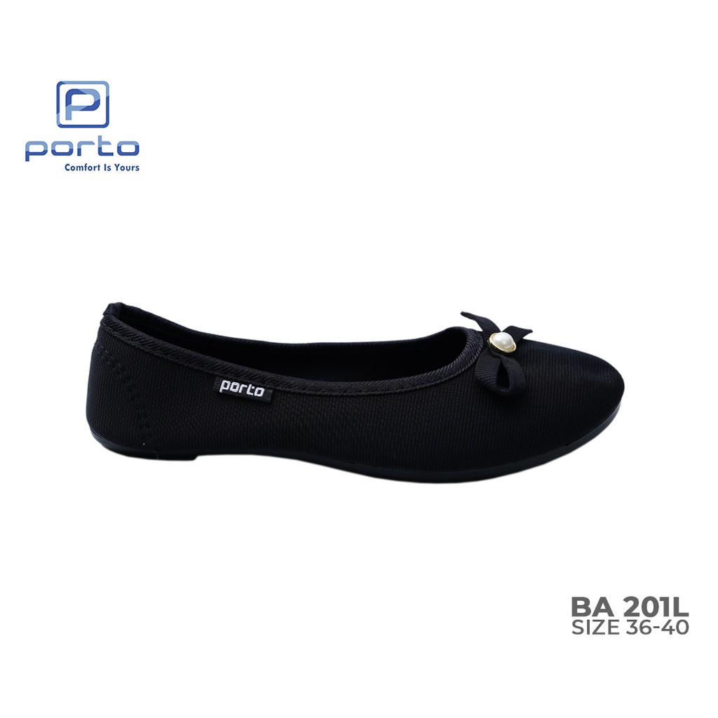 sogo PORTO LADY BA201L Sepatu Wanita Flatshoes Balet Kain Nyaman Empuk Original Model Korea Casual Kantor