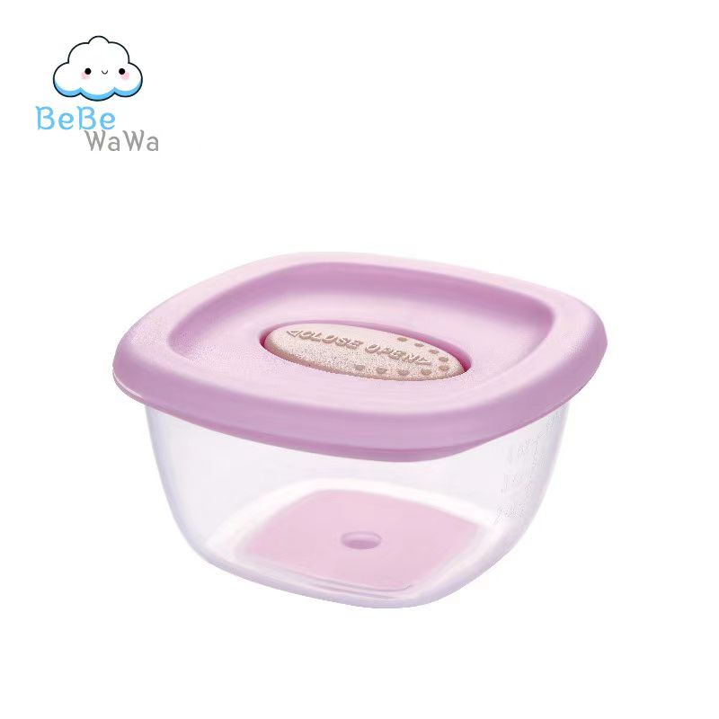 BeBeWaWa Baby Food Container BW003-1 - Storage MPasi+penutup BPA FREE 120ml - Mangkok Tempat Makan Bayi