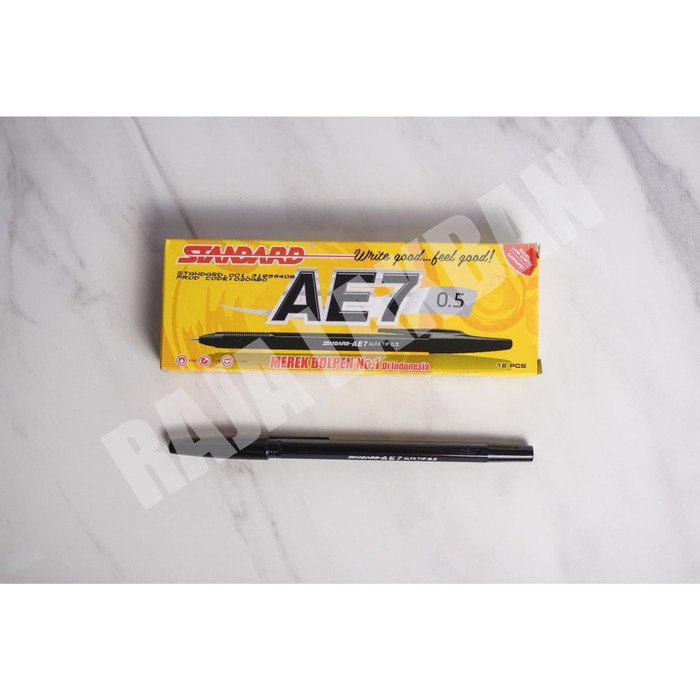 

TULIS-ALAT- PULPEN STANDARD AE7 05 HITAM - 1 LUSIN / 12 PCS -ALAT-TULIS.