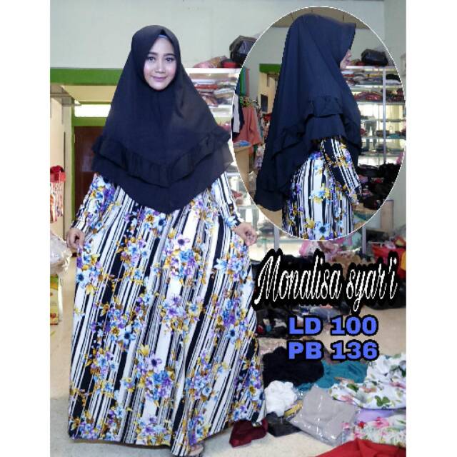 Gamis set khimar/set gamis khimar