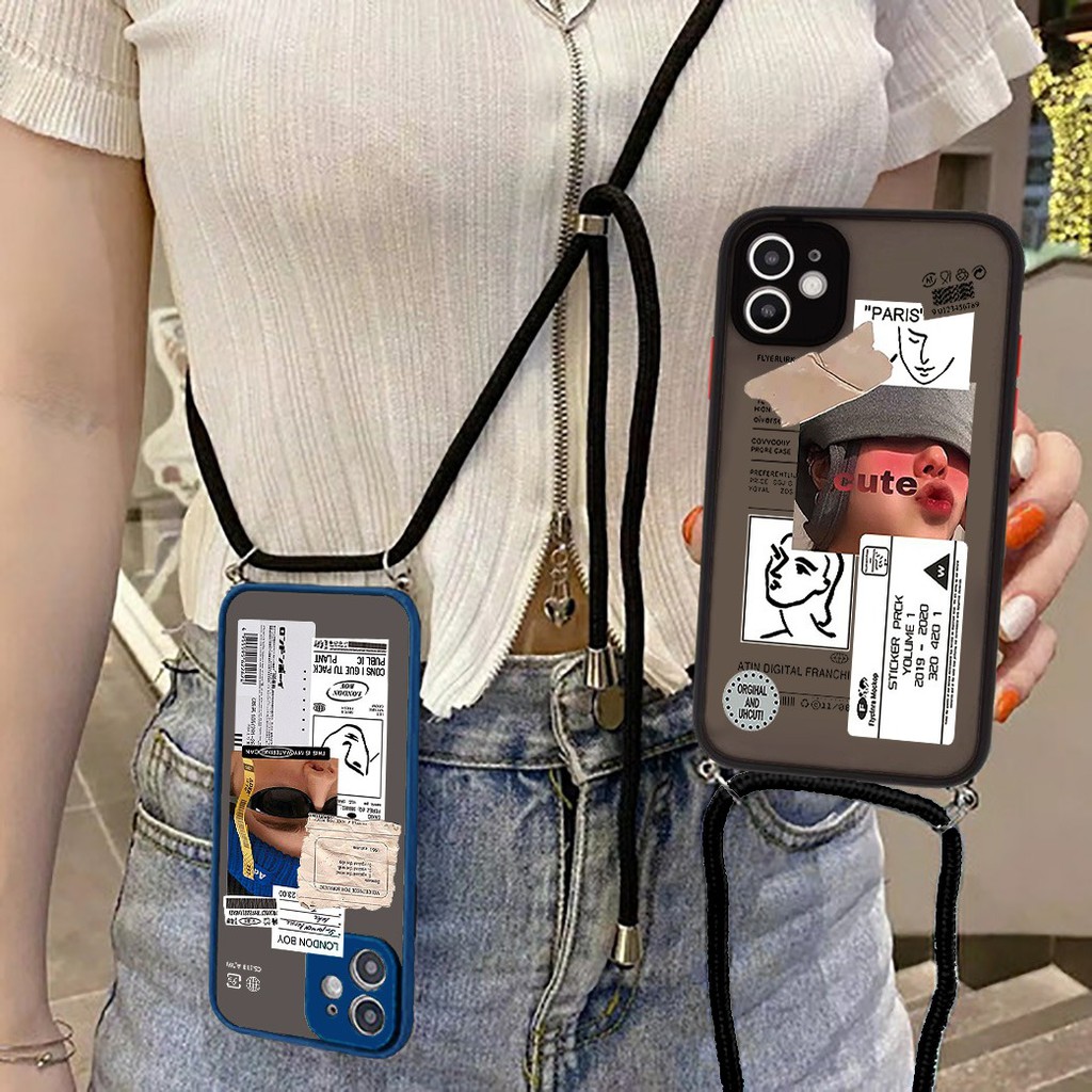 MY CHOICE CASE SOFTCASE TALI LANYARD  HP SAMSUNG S6 EDGE S7 EDGE S9 PLUS S10 J1 ACE J2 PRIME J2 PRO 