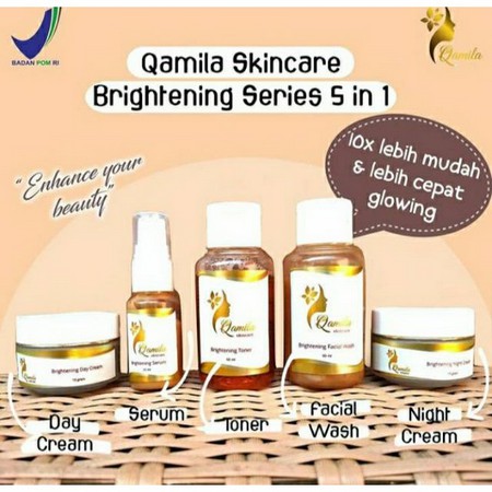 Qamila Skincare 5 in 1 Brightening Series BPOM Original 100% / Paket Cream Qamila Skin Care