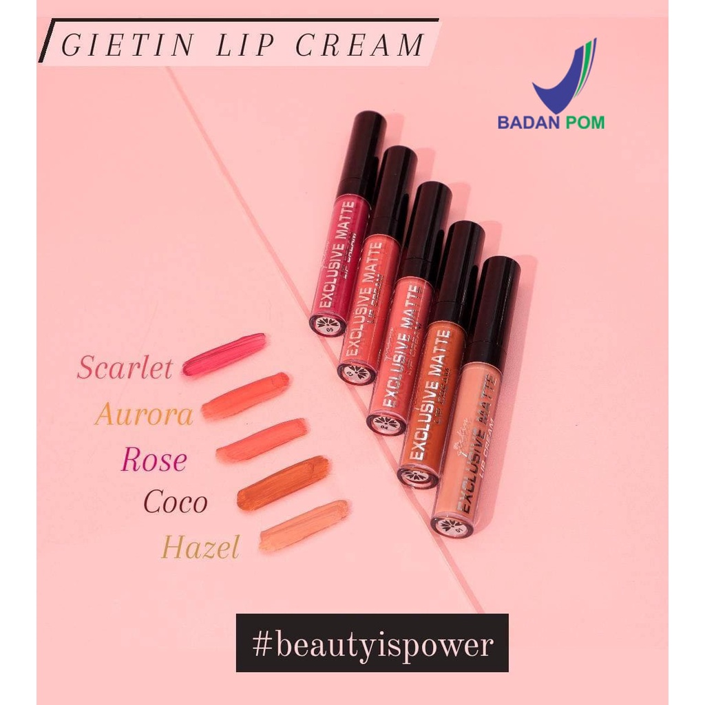 ASK GIETIN EXCLUSIVE MATTE LIP CREAM BPOM LIP CREAM MATTE GT03