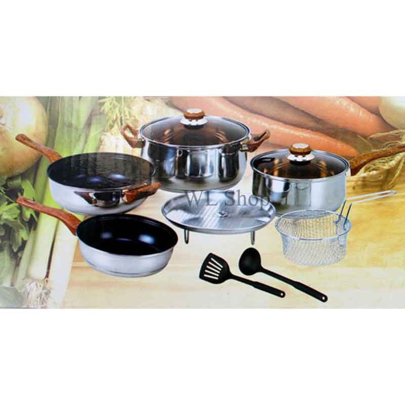 Panci Set Stainles OX911 Oxone Ox 911 Basic Cookware Stainless Peralatan Masak Wajan Penggoreng