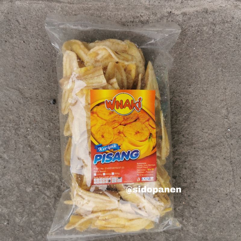 

KERIPIK PISANG PANJANG MEREK WNAKI RASA ASIN MENTEGA ISI 250 GRAM (PAK)