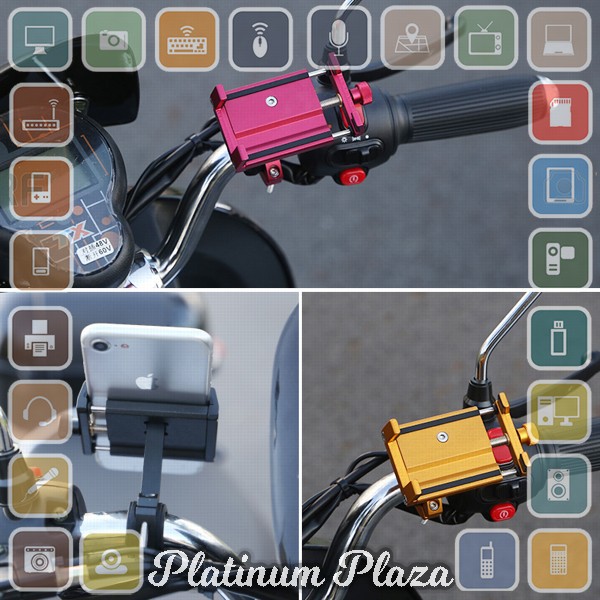 Zacro Smartphone Holder Sepeda Handle Bar Bike Mount - YP0715043 - Black`17AHPP-