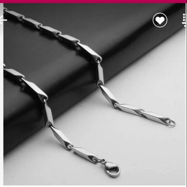 Kalung titanium PRIA MODEL padi