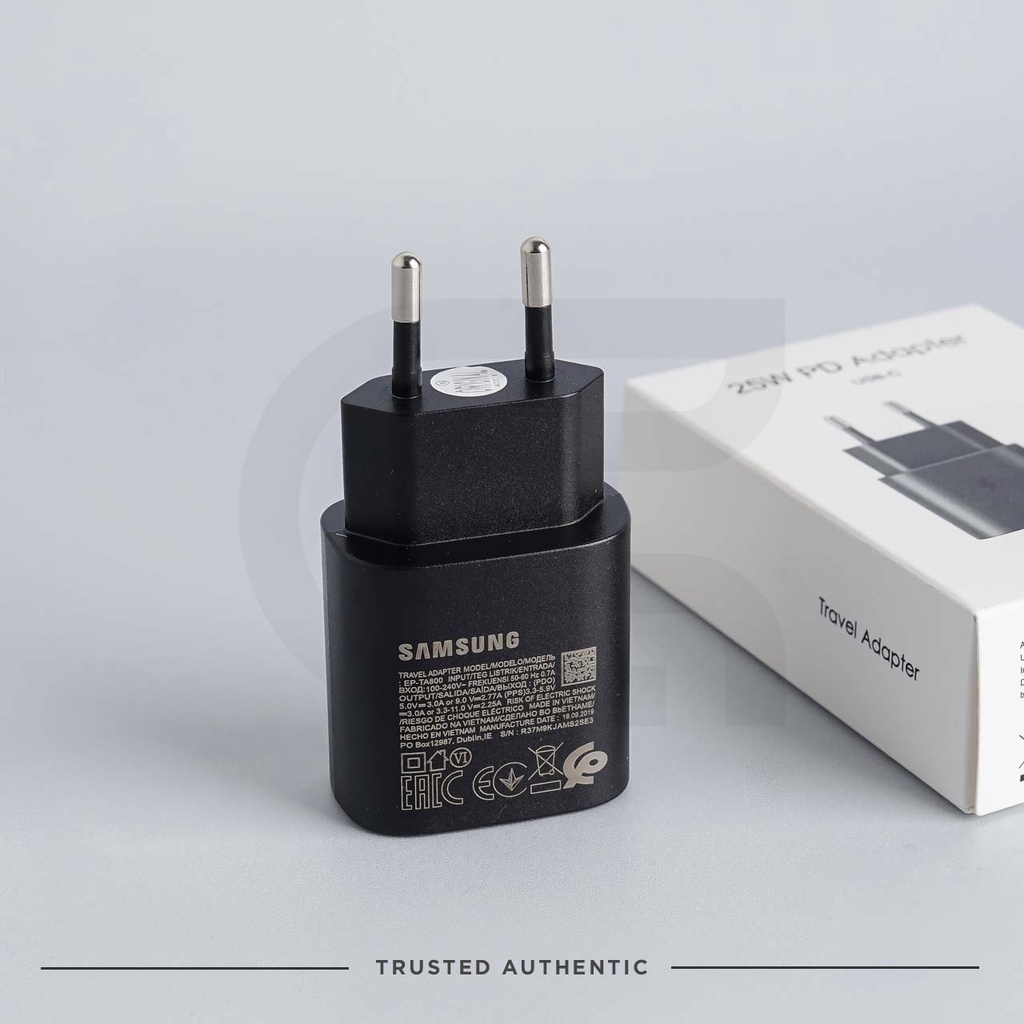 SAMSUNG USB C POWER ADAPTER 25 WATT HITAM ORIGINAL BERGARANSI