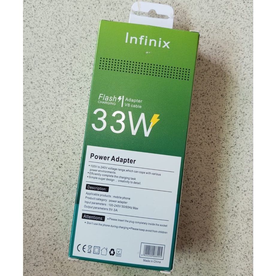 Charger INFINIX 33 Watt Flash Charging Infinix Seri 11 12 Seri Note 10 11 12 Zero 8 Zero XPro