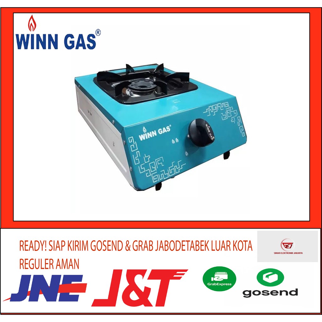 Winn Gas W-188 Kompor Gas 1 Tungku SNI Body Tebal. Baru Bergaransi Resmi