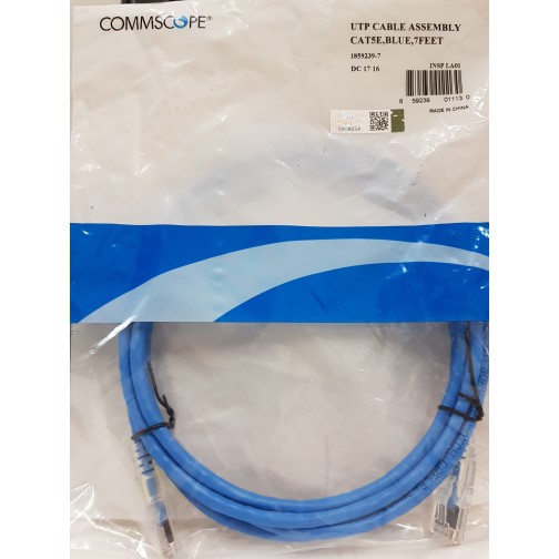 Kabel LAN 3M CAT 5 AMP Patch Cord Blue Cat 5 COMMSCOPE LAN 3 METER