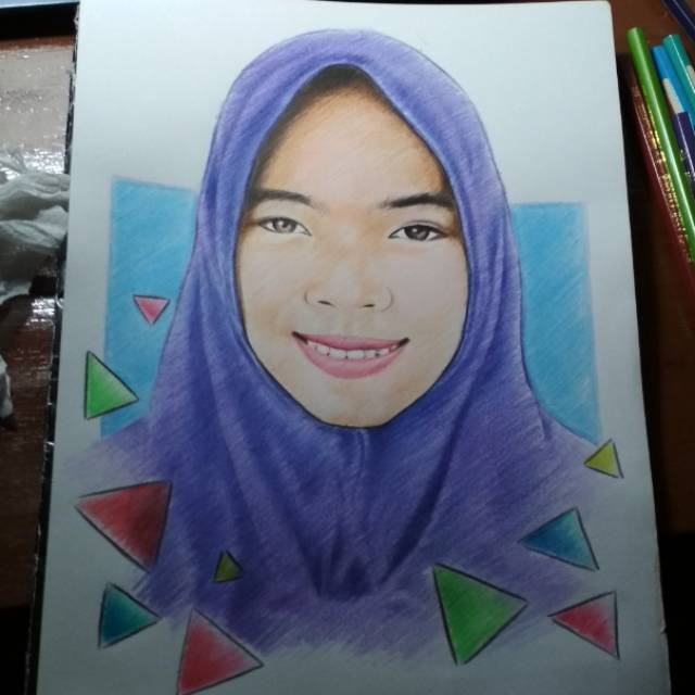 Sketsa wajah warna