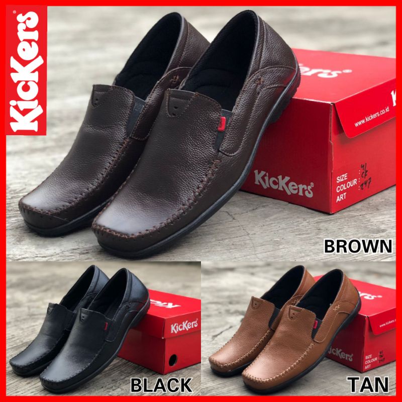 SEPATU PANTOPEL PRIA KICKERS KULIT ASLI 100% / SEPATU KICKERS PANTOFEL KULIT FORMAL / SEPATU KERJA KANTOR RESMI COWOK / SEPATU WEDDING PERNIKAHAN