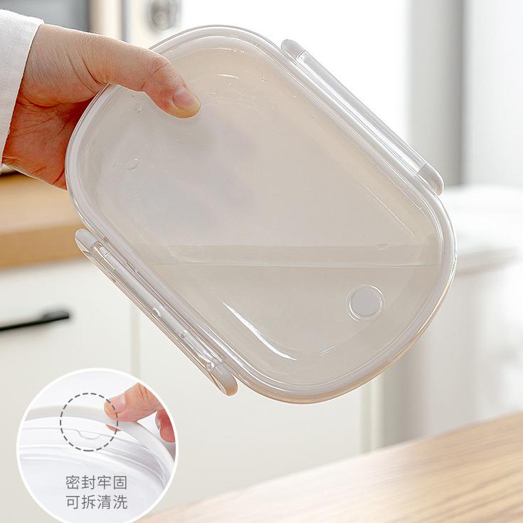 Kotak Makanan Minimalis White Bento Box Food container Kotak sayur sekat - HW049