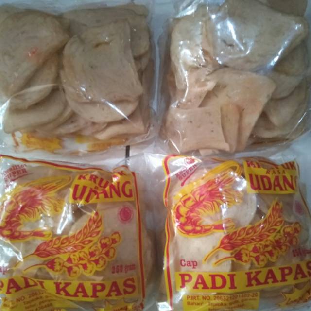 

Kerupuk udang "padi Kapas" khas Indramayu ukuran sedang @250gr