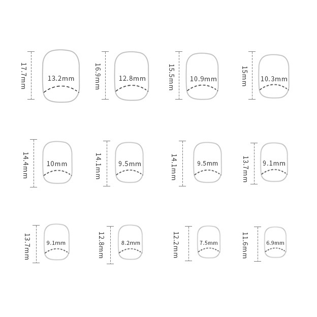 Z429 24pcs / Kotak Kuku Palsu Dengan Dekorasi Berlian Imitasi