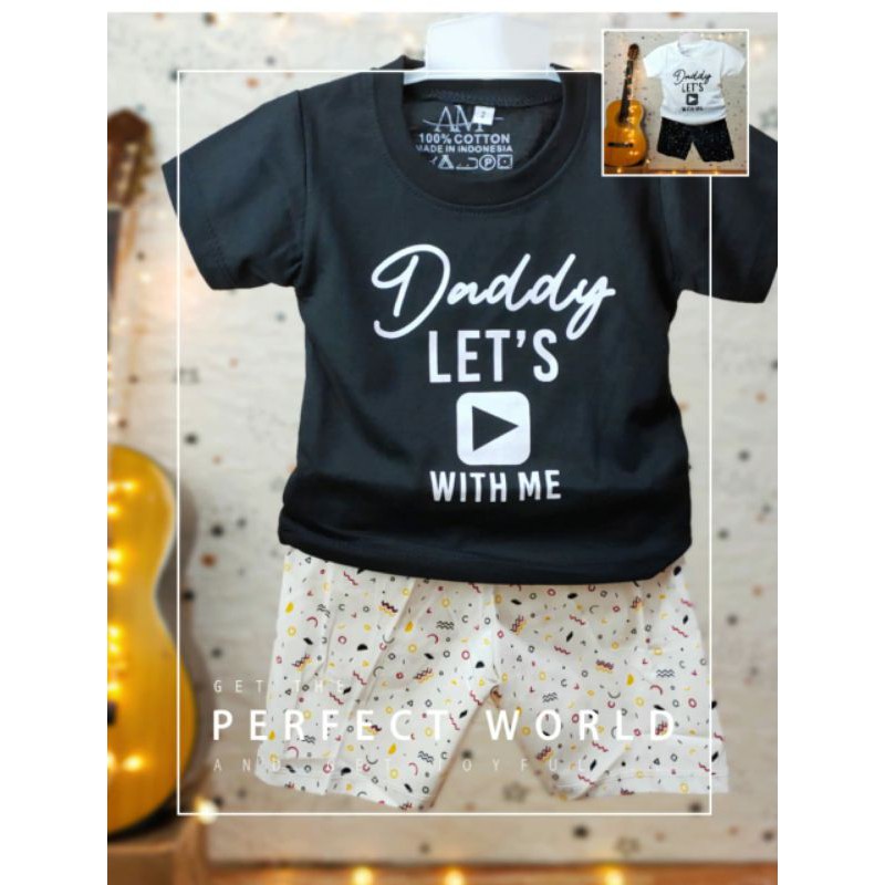 Setelan Anak Laki-laki Fullprint &quot;DADY &amp; ME&quot; Size 3 bln - 8 tahun merk. AM27