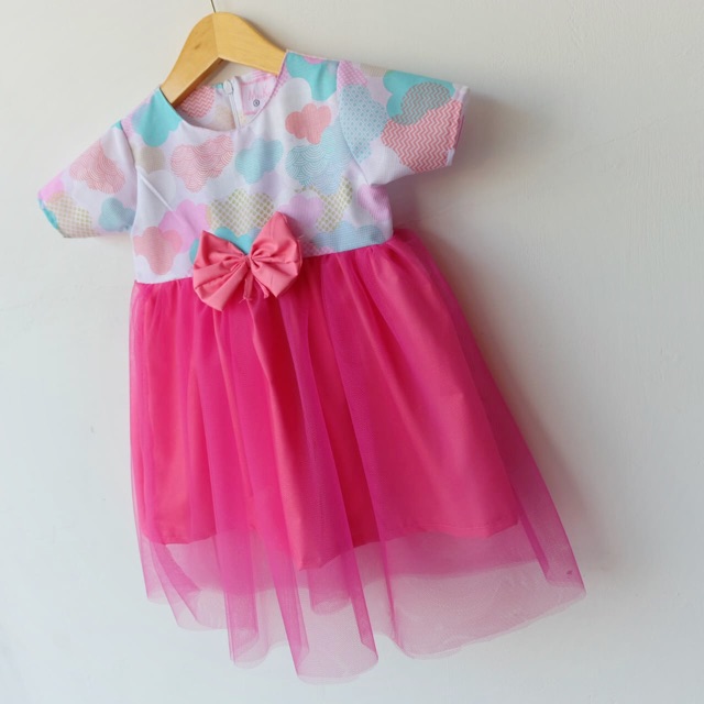 DRESS TUTU ANAK CANTIK PINK MAGENTA