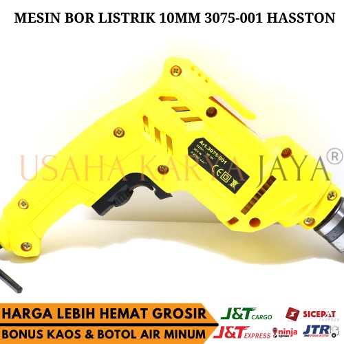 JUAL Mesin Bor 10mm 3075-001 HASSTON ORIGINAL TERBARU Bor Listrik Electric Drill Mesin Bor Tangan Listrik Produk Original Produk Terbaru Produk Tebaik  Produk Termurah  Mesin Bor Besi Bor Beton Bor Kayu  Bor Tembok Produk Terlaris Usahakaryajaya