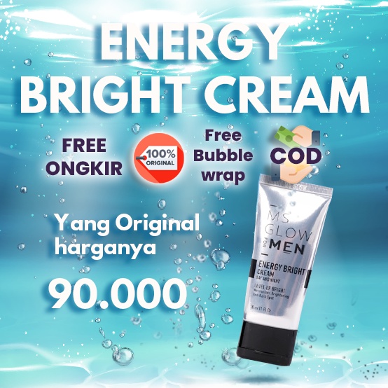 Cream Pagi Malam Ms Glow Men Energy Bright Cream Original Halal BPOM