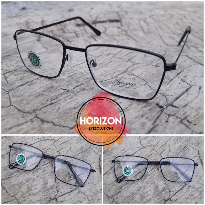 kacamata baca (+) plus frame besi pria wanita 1002