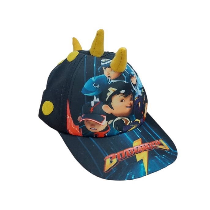 Topi Anak / Balita Print Depan Karakter Boboiboy Galaxy Usia 1-8 Tahun