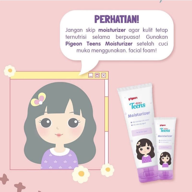 PELEMBAB MOISTURIZER TEEN PIGEON FOR ALL SKIN TYPES 20ML