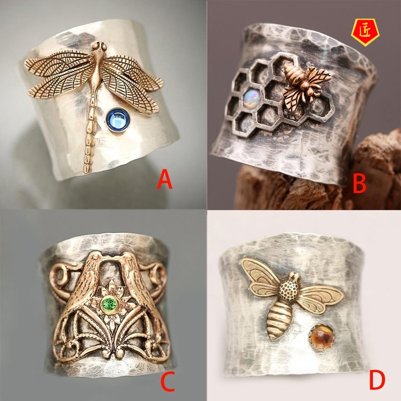 [Ready Stock]Vintage Exciting Golden Insect Ring Exported