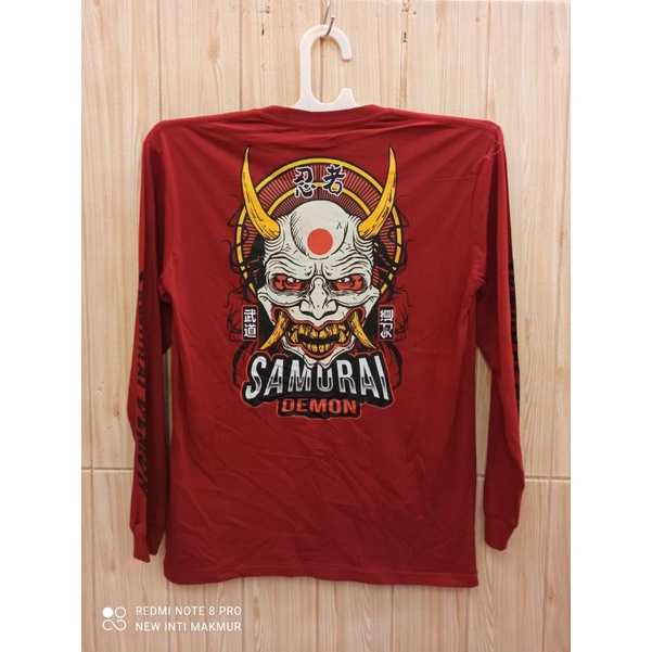 KAOS TSHIRT JAPAN SAMURAI JEPANG / RONIN / RED EVIL / WARRIOR / KAOS PRIA DISTRO LENGAN PANJANG