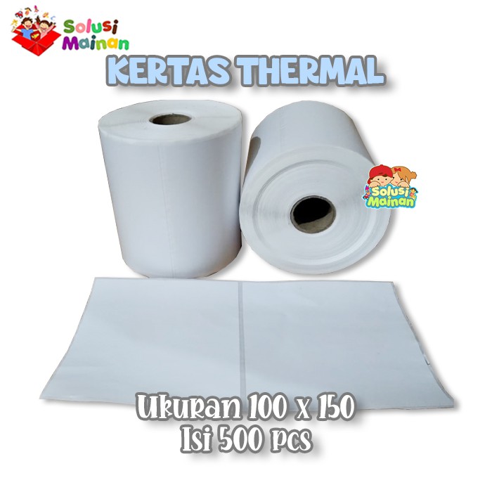

Kertas Thermal Label Sticker Barcode 100x150 mm 500 pcs Core 1 inch