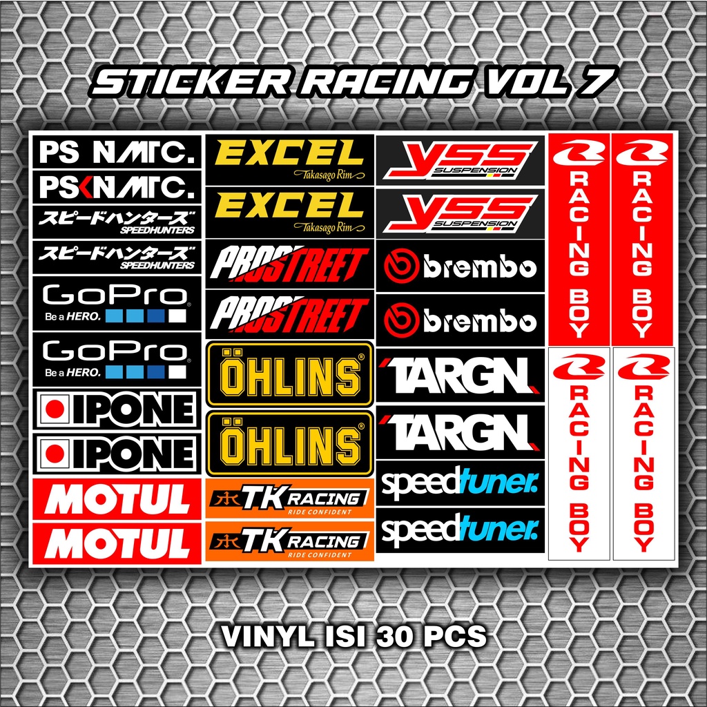 Sticker Pack Racing Sticker Vinyl Stiker Motor