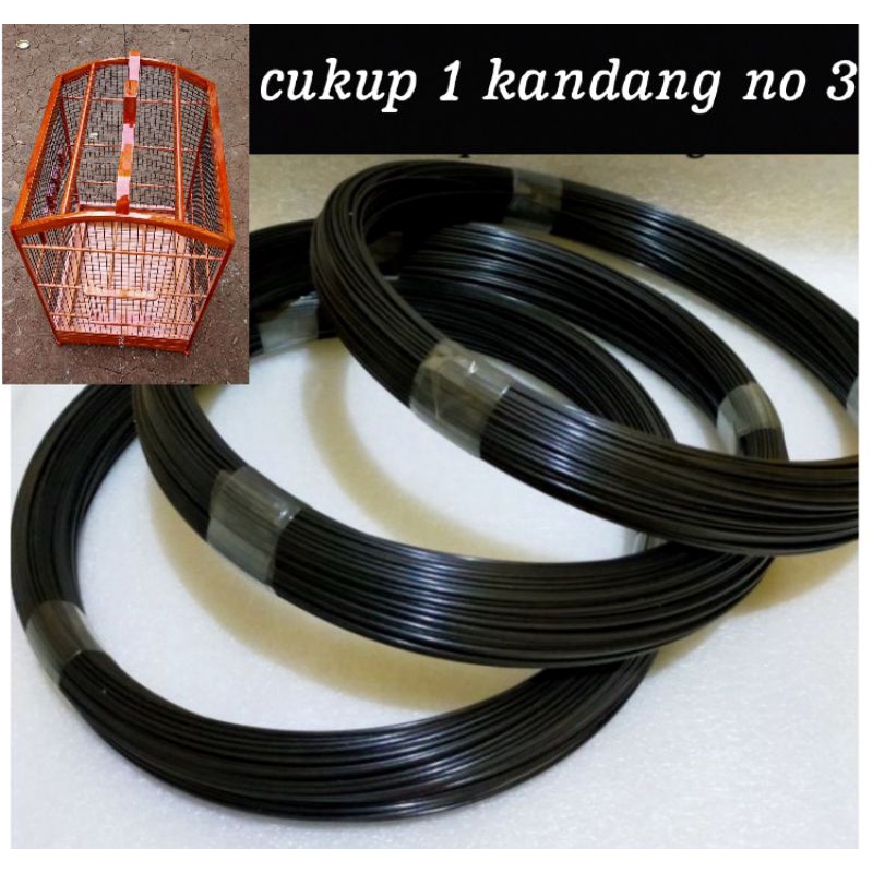 jeruji ruji fiber hitam 1,8mm panjang 65 meter