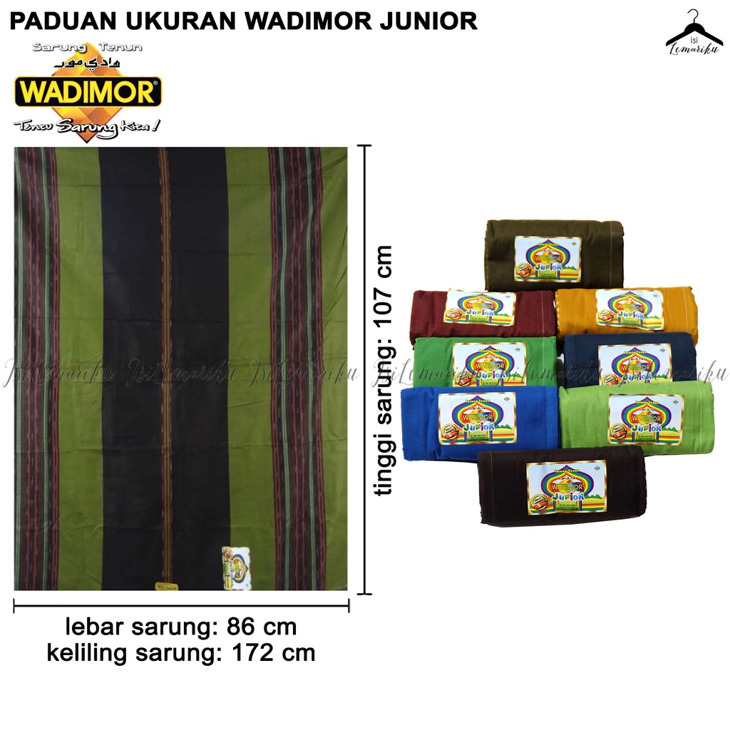 Sarung WADIMOR HITAM POLOS PUTIH POLOS TUMPAL / POLOS WARNA Tenun Dewasa &amp; Anak