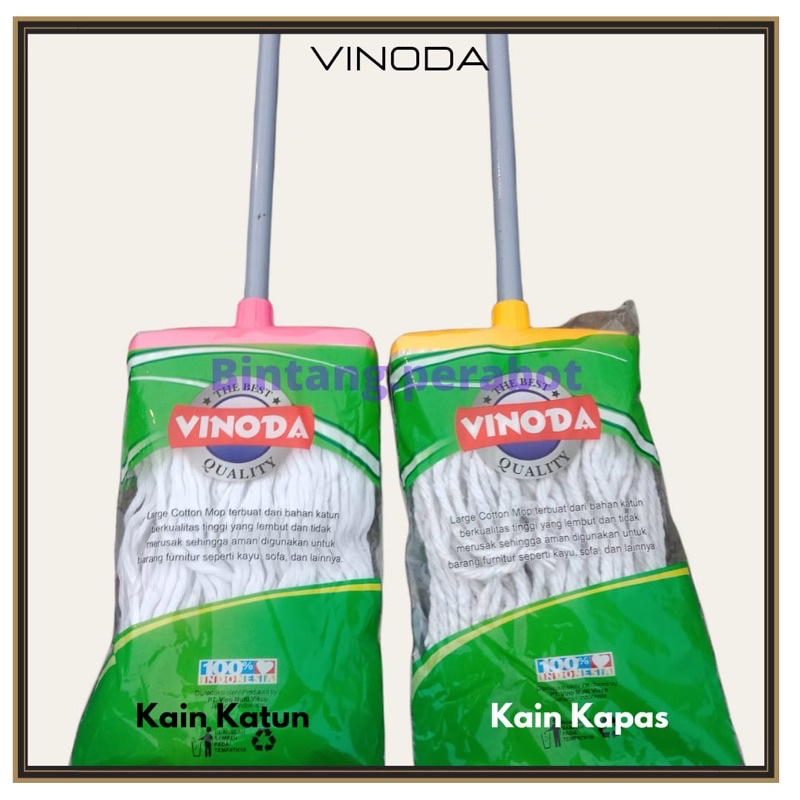 VINODA COTTON MOP - Mop Pel Lantai Sumbu / Kain Pel Mop Cotton / Kain Pel Benang Katun / Mop Pel Den